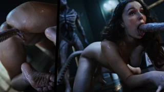 3D Anime Horror – Nerdy Girl Leana Lovings Summons Sex Demon And Gets Monster Fucked Unbirth