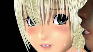 3D hentai babe gets facialized in gangbang