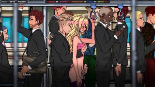 A pervert did something nice to sweet Jenny on the subway. Hentai Game Animation