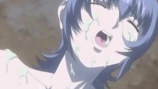 Anime babe gangbanged and bukkaked outdoor