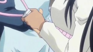 Anime chick gets ass spanked and gives BJ