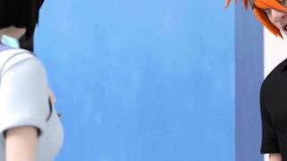 Bi Students Uncensored Threesome with Schoolgirl