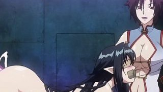 Bondage hentai vibrating her ass and pussy