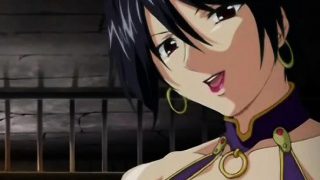 Bondage hentai with bigboobs gets shoved vibrator in her wet