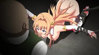 Brunette cums to hentai