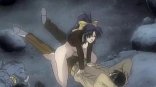 Busty hentai whore rides