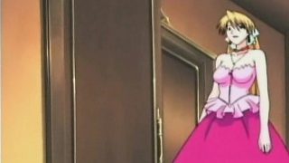 Chained hentai blonde used as sex slave