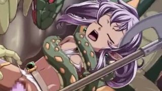 Cute hentai gangbanged by monsters