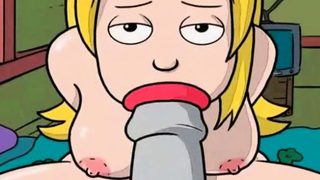 Famous toons sloppy blowjob