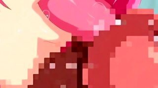 Fantasy babes share mans juice – Hentai Threesome