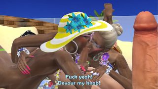 GRANNY TREAT 5 – Crazy granny blowjobs aboard the Granny Cruise – Sims 4