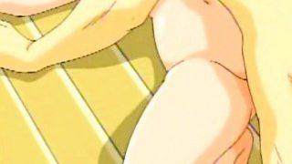 Gym coach drills hentai teen cunt on floor