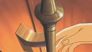 Hentai blondie with nipple clamps gets toyed