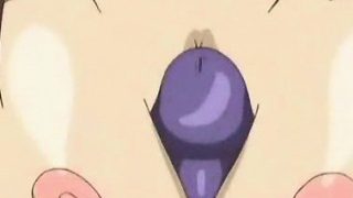 Hentai doll tit fucks and rides her dildo