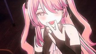 Hentai redhead gives blowjob and having sex