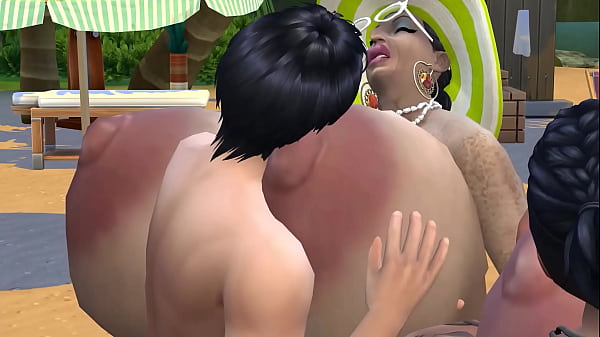 HOT HOOTERS 1 – Big titty feast for two lucky horndogs – Sims 4