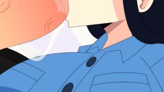 Hottie fucked hard over the cop car hood with handcuffs