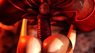 Inferno. Hot sex in hell. Devil fucks hard young sexy slave