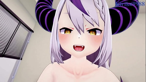 La  Darknesss and Inugami Korone intense sex. – Hololive VTuber POV Hentai
