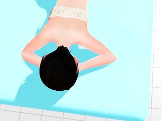 Leo Anime girl got a erotic massage.