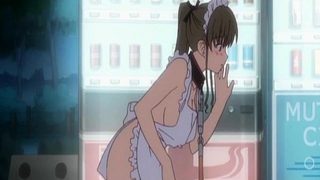 Maid In Apron Humiliated And Walked With A Leash