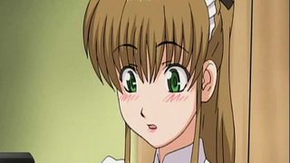 Masturbating anime maid