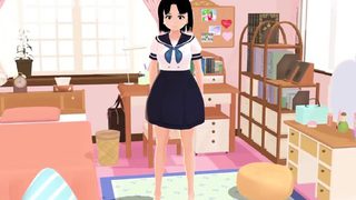 Mia Anime girl gravure in her rooms.