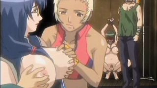 Pregnant anime babe toyed in BDSM action