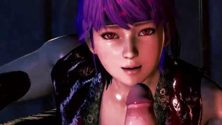 Purple Haired Hottie and Police Officers Outdoor Threesome