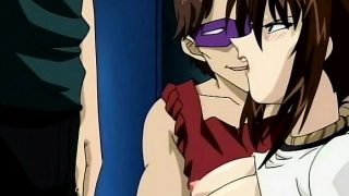 Pussy fingered anime sex slave slurps hot squirt