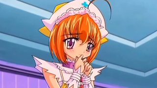 Sexy anime maid sucks dick