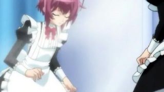 Shemale anime maid self masturbating in the bathtub