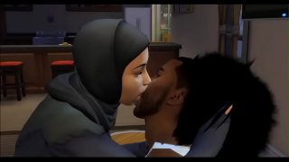 Sims 4 Black man fucks big booty muslim woman