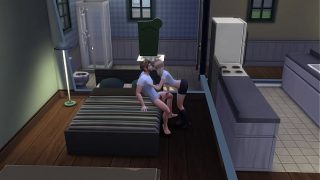 Sims 4: Luna makes Lucky Fan Cum Fast! Part 1.