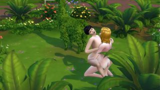 SIMS 4 – MATURE BLONDE GETS PUSSY ATE AND FUCKS CHUBBY BLACK HAIRED LADY IN PUBLIC