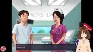 Summertime saga FHD #44 – Nurse sucks my cock in hospital – Jazziuu – Gameplay