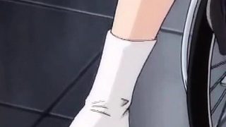 Teen hentai puts balls in her hot tight pussy