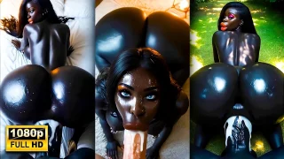 Thick Hot Dark Chocolate Bimbos Riding And Getting Throat Fucked – Ai Generated