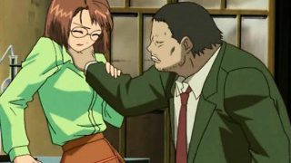 Tiny hentai blonde riding cock like a slut