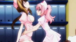 Two hentai nurses threesome fucking