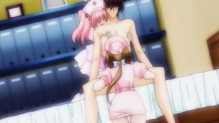 Two hentai nurses threesome fucking
