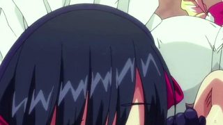 Uncensored Hentai Threesome Creampie Sex and Pussy Eating